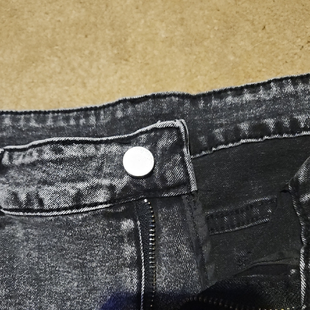 Black Denim Shorts - Picture 3 of 5